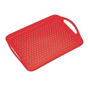 Colourworks Anti Slip Serving Tray - Red