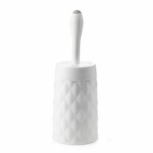 addis quilted effect white toilet brush