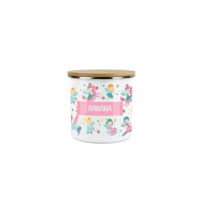 mini kids snack pot with a unicorn and fairy design