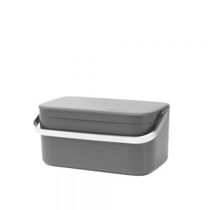 Brabantia Small Kitchen Food Waste Bin/Caddy – Mini - Dark Grey