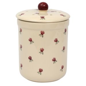 Ceramic rose patterned compost caddy