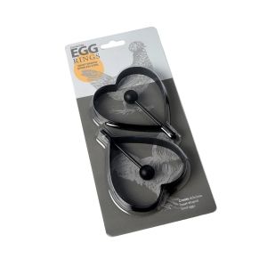Eddingtons Stainless Steel Heart Shaped Egg Rings - Set of 2
