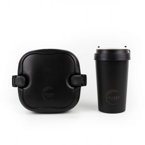 Huski Home 400ml Travel Cup & Multi-Component Lunch Box - Obsidian Black