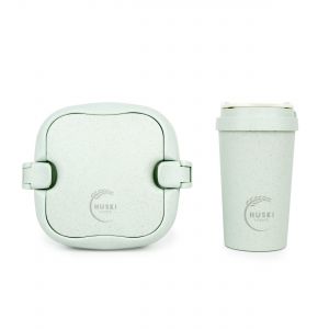 Huski Home 400ml Travel Cup & Multi-Component Lunch Box - Duck Egg Blue