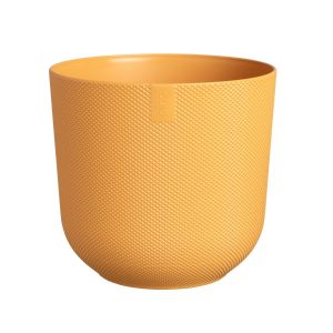 Elho Jazz Round Recycled Plastic Plant Pot - Amber Yellow - 26cm