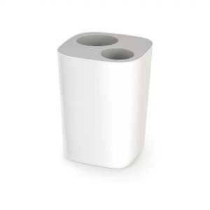 Joseph Joseph Split 8 Waste & Recycling Bathroom Bin - White & Grey