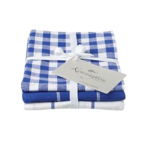 Eddingtons Kensington Check Tea Towels Set of 3 - Blue