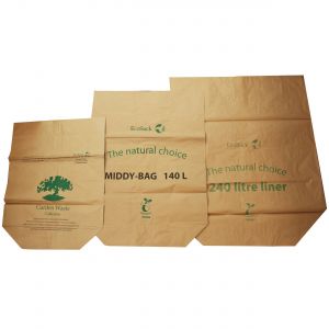 Sample Compostable Paper Bags Pack - EcoSack 75L, 140L, 240L