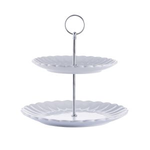 Price & Kensington Luxe White 2 Tier Cake Stand