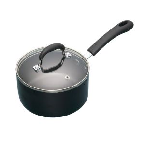 metal saucepan with lid for cooking