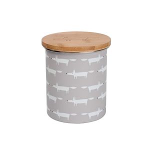 Scion Mr Fox Small Storage Jar - Grey (print all over)