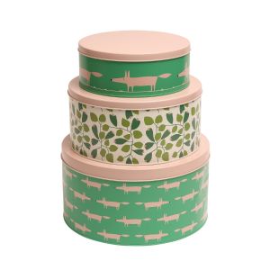 Scion Mr Fox Mint Leaf Round Cake Tins - Set of 3