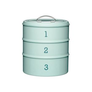 Living Nostalgia 3-Tier Cake Tin Set - Vintage Blue