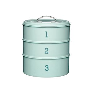 Living Nostalgia 3-Tier Cake Tin Set - Vintage Blue