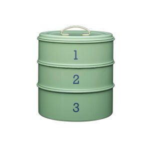 Living Nostalgia 3-Tier Cake Tin Set - English Sage