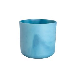 blue recycled plastic plant pot made from ocean waste
