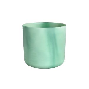 small green recycled plastic plant pot made from ocean waste