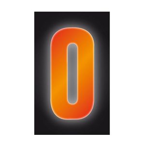 Wheelie Bin/Recycling Box Number Sticker Label - High Viz Orange