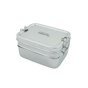Stainless Steel Two Tier Lunchbox with Mini Container - Panna
