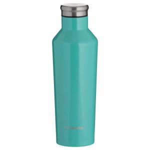 Stainless steel water bottle in striking teal 