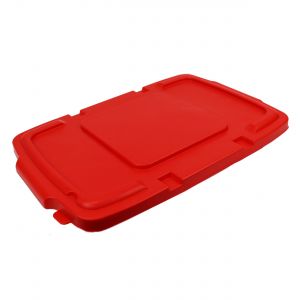 Red Coral Hard Plastic Lid for Outdoor Recycling Boxes