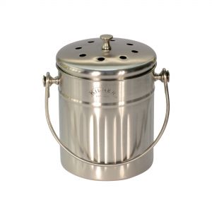 Mini Brushed Stainless Steel Compost Caddy