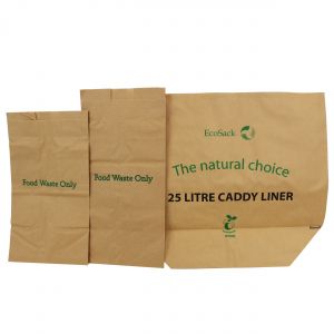 Obeo Bioliner 8L Compostable Paper Food Waste Bags/Kitchen Compost Caddy-10 Bags 