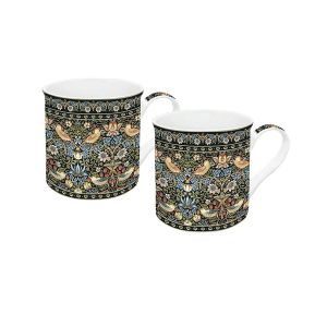 Eddingtons - Strawberry Thief Tapestry Porcelain Mugs - Set of 2