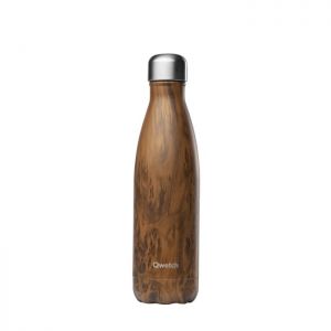 Qwetch Insulated Stainless Steel Bottle - Wood
