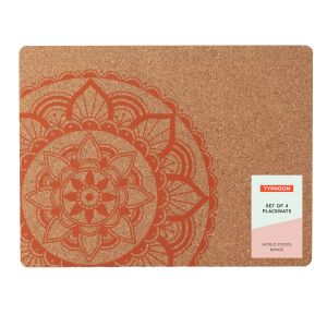 World of Foods - Cork Placemats - Set of 4